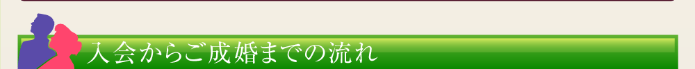 入会からご成婚までの流れ